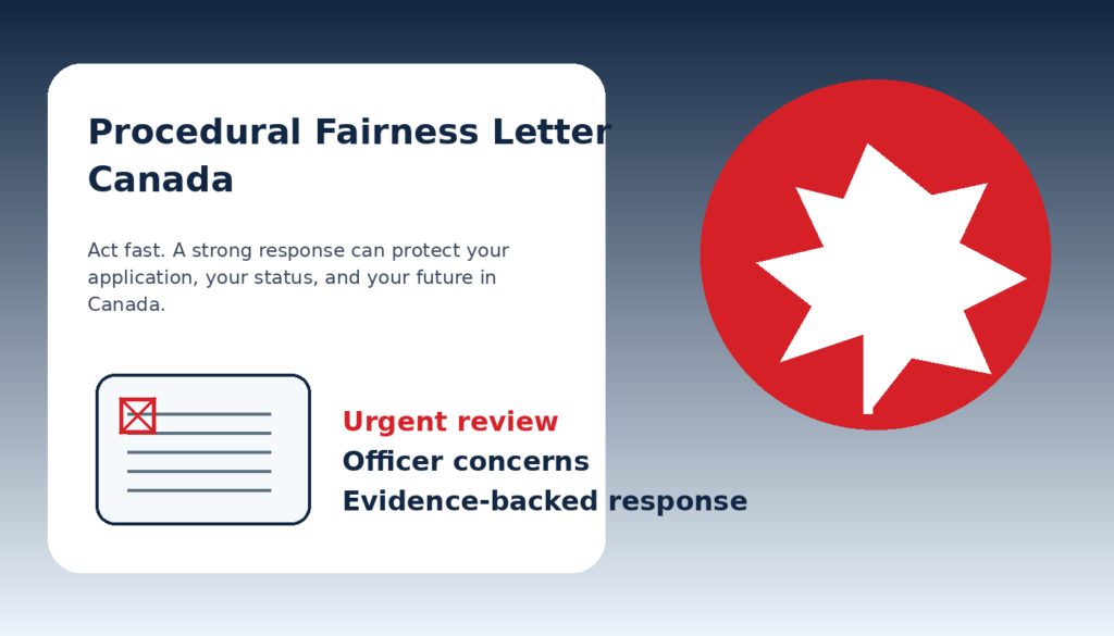 PROCEDURAL FAIRNESS LETTER